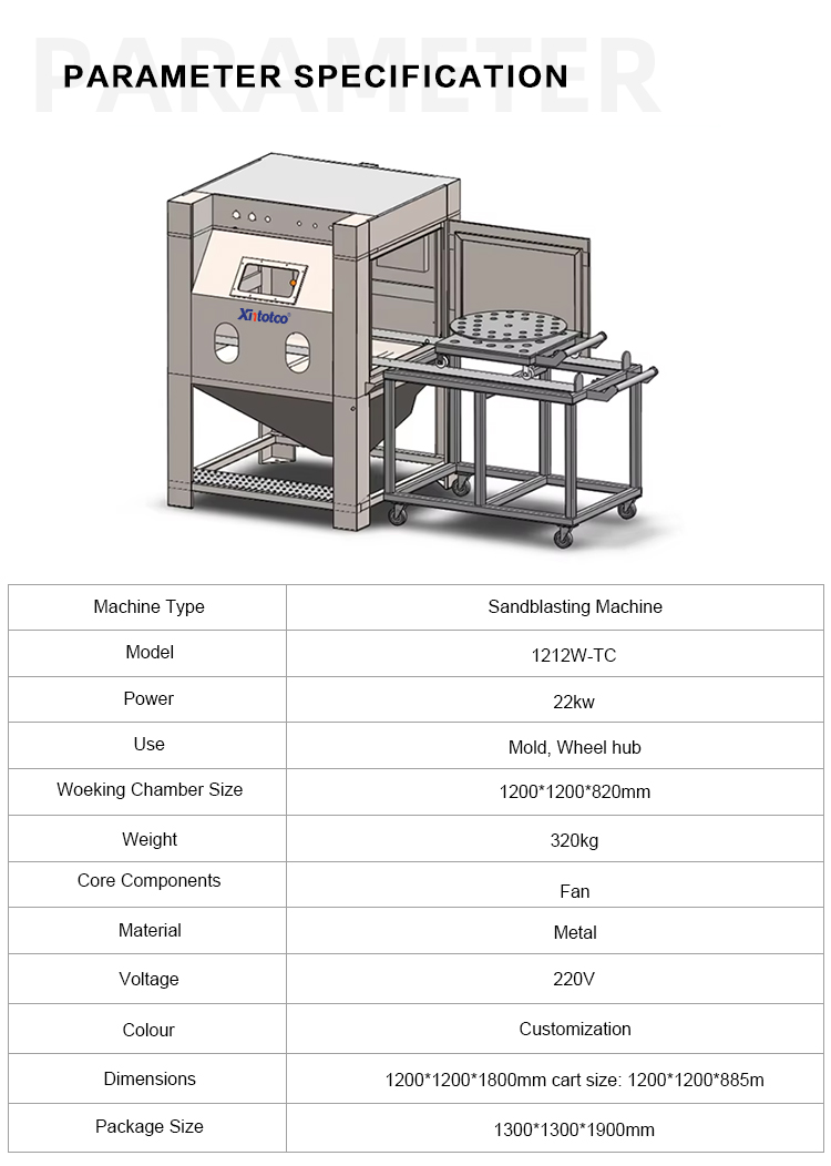Gabinete de chorro de arena manual喷砂机1212W-TC_02